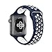 Produktbild BOOSTED® für Apple Uhrenarmband Serie 2 und Serie 1 Soft Sport Silikon Armband Armband Armband Ersatz Armband mit Quick Release für Apple iWatch Nike Sport Band (38mm, Navy / Weiß)