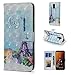 Produktbild BestCatgift Galaxy A6 Plus (8) PU Leather Folio Flip Cover [3D Relief Pattern ][Kickstand] für Samsung A6 Plus/A6+/A9 Star Lite SM-A605 Magnetic Wallet Hülle - Eiffel Tower