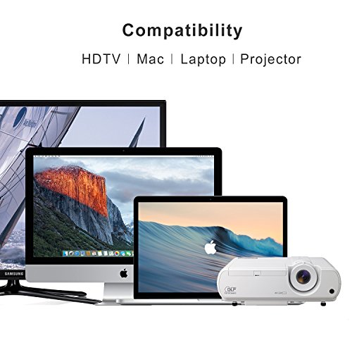 Mini DP auf HDMI Kabel, Rankie 4.5m Vergoldet MiniDP DisplayPort (Thunderbolt™ Port Kompatibel) to HDMI Kabel HDTV Cable (Schwarz) – R1101D - 4