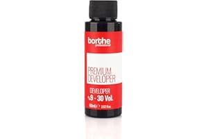 Borthe Mini Professional Creme Hair Developer Activator Peroxide for Hair Colouring Long Lasting Colour and Grey Coverage 60ml 9% 30 Volume