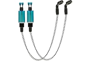 xitoio Bobbins Carp Fishing, 2pcs Fishing Bobbins, Bite Alarm Chain, Bite Indicators for Carp Fishing Swingers, Practical Night Fishing Accessories for Beginners