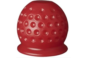 BLNTACKLE76 Osłona haka holowniczego, 50 mm, guma/tworzywo sztuczne, nasadka ochronna na hak holowniczy, głowica kulowa do przyczep samochodów osobowych i ciężarowych RV (piłka golfowa czerwona)