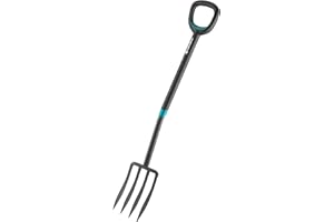Gardena ErgoLine Spatengabel: Grabegabel zum Umgraben und Auflockern, gehärteter Qualitätsstahl mit Beschichtung, ergonomischer D-Griff (17013-20)