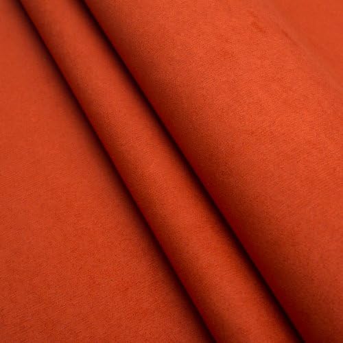 ALICANTE FAUX SUEDE LEATHER SOFT TOUCH FABRIC LEATHERETTE UPHOLSTERY - Orange