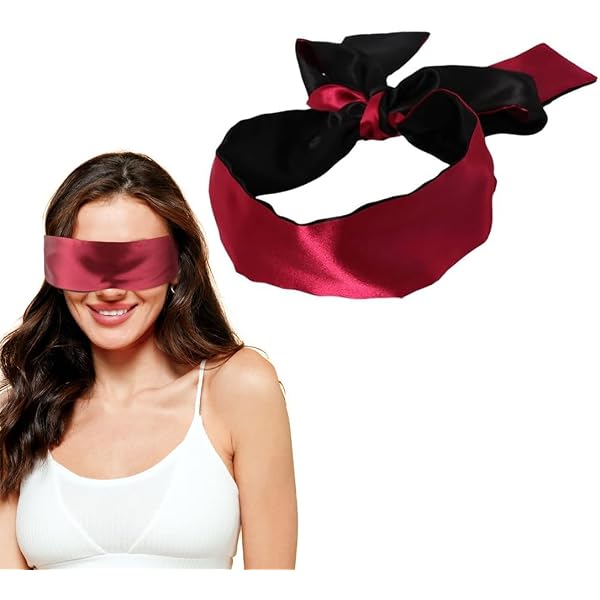 Satin Schlafmaske – Augenbinde Für Männer & Frauen, Verdunkelnd, Weich, Verstellbar