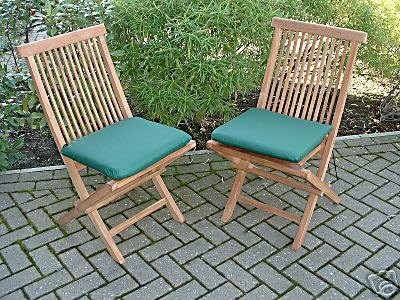 HUMBER TEAK SET OF 2 GRADE A FOLDING CHAIRS OUTDOOR PATIO GARDEN CHAIRS