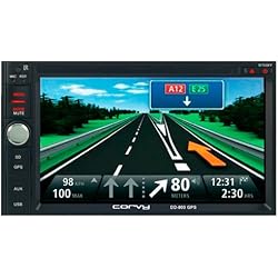Corvy DD-800GPS DD-800 Radio Multimedia Doble DIN 6.2" DVD/USB/SD y GPS, Negro