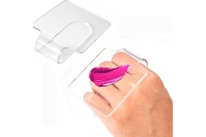 AAPHNUE 2 paletas de maquillaje de mano profesionales de acrílico transparente para mezclar base, cosméticos, arte de uñas, paleta de manicura