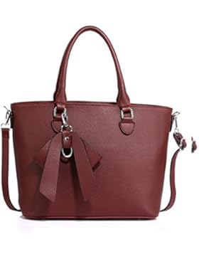 LeahWard® Frauen Bogen Tote Tasche Schultertaschen für Frauen Hochschule Arbeit CW374