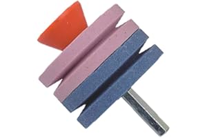 Evenlyao Schleifstein Rasenmähermesser Schärfer Für Rasenmäher Gartengeräte Für Bohrmaschinen Handbohrmaschine Zum Schärfen Von Rasenmäherklingen Für Gartenwerkzeuge Pink/Blau