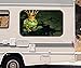 Produktbild 3D Autoaufkleber Frosch König Prinz Märchen Krone KInderzimmer Wohnmobil Auto KFZ Fenster Sticker Aufkleber 21A949, Größe 3D sticker:ca. 45cmx27cm