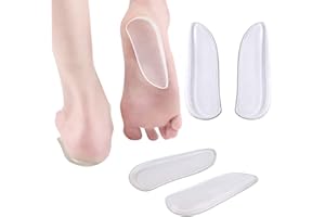 2 par de Plantillas de Silicona con Cuña para Talón Medial Y Lateral NICENEEDED, Copas de Soporte de Corrección de Piernas O/X para Supinación Y Sobrepronación, Inserciones Adhesivas de Gel En el