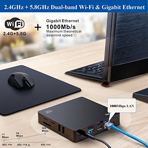 Z83F Fanless Mini PC Windows 10 pro, Intel Small Mini Desktop Computer Cherry Trail x5-Z8350 (up to 1.92 GHz) HD… - Image 5