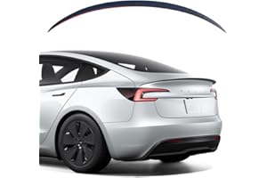 TOPABYTE Tylny Spoiler z Prawdziwego Włókna Węglowego do Bagażnika Tesla Model 3 Highland 2024 - Wydajność (Matowe Włókno Węglowe)