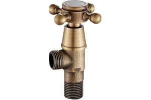OUNONA Vintage Badezimmer Eckventil massives Messing Absperrventil f¨¹r WC K¨¹Che Sp¨¹le