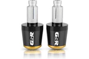 RESKIO 7/8 "22mm pour Suzuki GSR 400 2008-2012 GSR 600 2006-2011 GSR 750 2011-2018 Embout De Guidon De Moto Embout De Guidon Embout De Guidon (Color : Black-Gold)