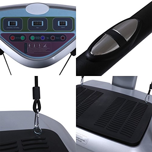 Befied Vibrationstrainer Schwingungstrainer Vibrationsplatte Ganzkörper- Fitnessgeräte Slim oszillierend Kalorienverbrauch bis 150 kg ink. LED-Display, Dehnbänder - 4