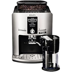 Krups EA82FE Cafetière (autonome, entièrement automatique, machine expresso, grains de café, tactile) Argenté 12 tasses 1,7 l