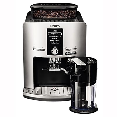 Krups EA82FE Cafetière (autonome, entièrement automatique, machine expresso, grains de café, tactile) Argenté 12 tasses 1,7 l
