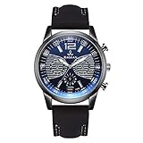 IG Invictus  Mode Männer Quarzuhr Hochwertige Lederuhr Blu Ray Glas Armbanduhr Raglan XR3068 Herrenuhr mit Gürtel Männer Uhr