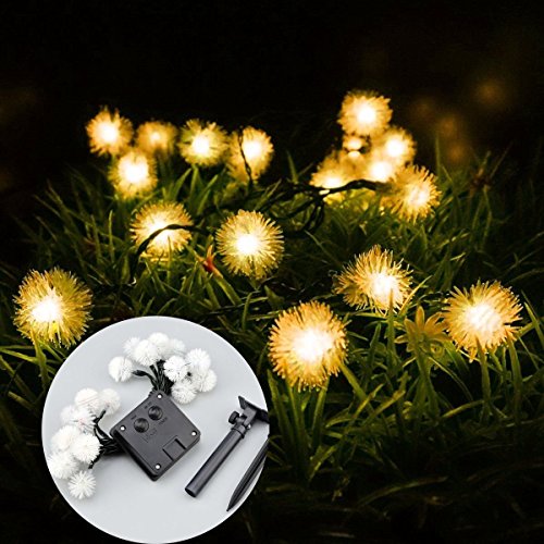 InnooTech 20er LED Solar Lichterkette Garten Kugel Außen Warmweiß 4,8 Meter, Solar Beleuchtung Kugel für Party, Weihnachten, Outdoor, Fest Deko usw. - 4
