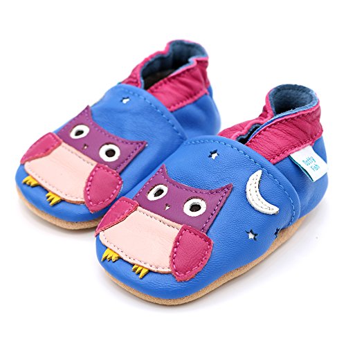 Weiche Baby und Kleinkind Lederschuhe – Dotty Fish – Mädchen – Tiere - 4