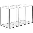 Uquelic Acrylic Pen Holder - Clear Pencil Holder Desk Organiser Makeup Brush Holder Pen Pot Organiser for Office, School, Household Supplies (16.8 x 7.6 x 9.5 cm)