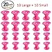 Hair Care Rollers Hair Curlers Silicone No Clip Hair Style Rollers Soft Magic DIY Curling Hairstyle Tools Hair Accessories Pink 20 PCS RS.2029.00