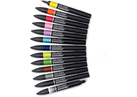 Winsor & Newton 0290137 ProMarker, professionell layoutmärkpenna – 2 spetsar, fin och bred för ritni - Amazon Deal & Rabatt
