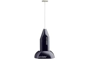 Cilio Aerolatte-Colour 100457 - Schiumatore per Latte con Stand, Colore: Nero