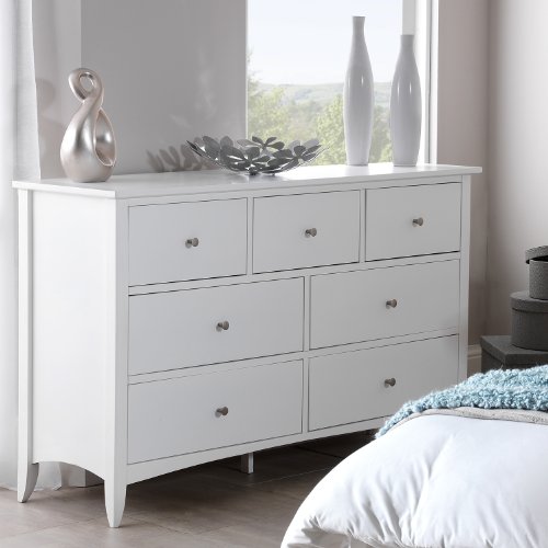 Edward Hopper White 7 Drawer Chest Large Chest Of Drawers With