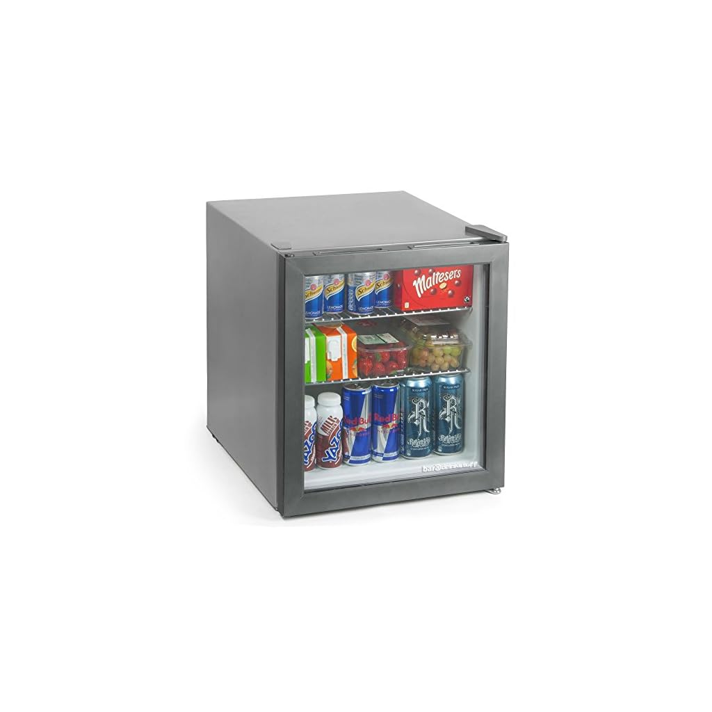bardrinkstuff Frostbite Mini Fridge Silver 49ltr Compact Refrigerator Holds 45 x 330ml Cans