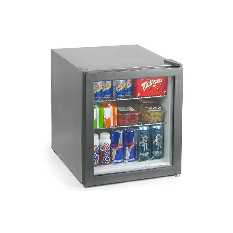bardrinkstuff Frostbite Mini Fridge Silver 49ltr Compact