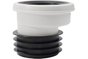 LVYXON PVC WC Anschlussdüse Gerade Exzenter Abflussrohr Adapter Offset 0-10cm, WC Abflussrohr Verlängerungsdüse Gerade Exzenterverbinder (B)