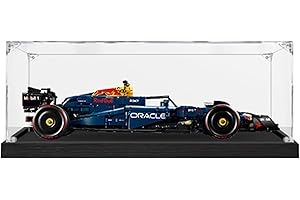 CIJINAY Boîte Vitrine Acrylique Compatible avec 42206 Oracle Red Bull Racing RB20 F1, Acrylic Display Case Box, Vitrine Transparent Taca Boîte d'affichage Anti-Poussière