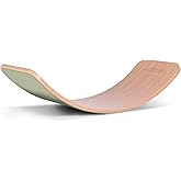 Wobbel Balanceboard Transparent Lackiert Forest Grün Yogaboard
