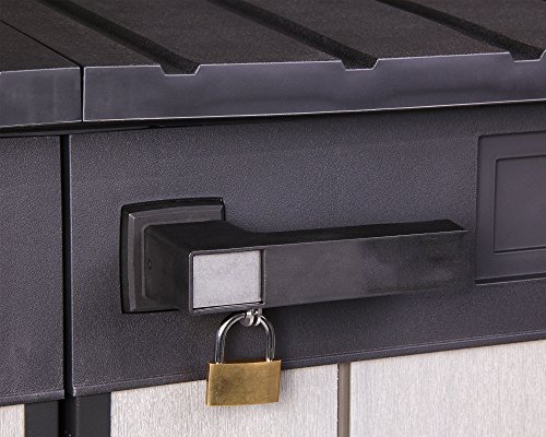 Keter Grande Store XXL Gartenbox Gerätebox abschließbar Mülltonnenbox für 3 Mülltonnen oder Fahrräder 2020 Liter - 9