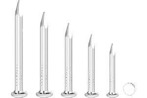 BACSHBY 100 Piezas Clavos Redondos Planos para Madera 20mm, Clavos Planos y Redondos de Acero para Paredes de Hormigón, Plateados, Uso Universal en Interiores y Exteriores