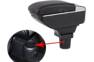 SZSS-CAR Kompatibel Mit SZSS-CAM Leder-Autoteile Mittelkonsole Armlehne VW UP 2009~2017 Armlehnen-Aufbewahrungsbox