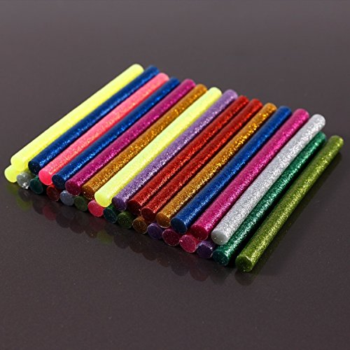 meetory Hot Klebestifte für Hobby DIY Projekte, Holz-Heißklebepistole 7 MM X 10 cm 30 Stück Colorful - 3