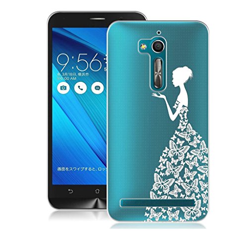ZenFone Go ZB500KL Carcasa   YIGA Moda Blanco Mariposa Chica Transparente TPU Gel Cubierta De Silicona Suave Funda Tapa Case Cover para Asus ZenFone Go ZB500KL