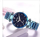GRCSGL 2018 Modelle Uhren Damen Sternennacht Wasserdicht Modetrends Net Red Uhren, Schwarz