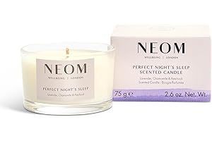 NEOM- Perfect Night's Sleep Scented Candle, Travel Size | Lavender, Chamomile & Patchouli| Essential Oil Aromatherapy Candle | Scent to Sleep
