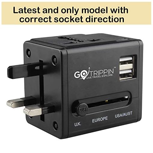 Gotrippin Universal Charger Adapter with Type C- 20w Type C + 18W USB A - International Worldwide All in One Travel Charger Plug with Universal Socket for USA, Canada,UK, Europe, Dubai, and More