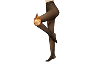 Arkim Collant Termici DonnaS/M/L/XLCollant Donna Effetto Semi-trasparente Foderato in Pile Collant Felpati Donna Termico Collant Invernali Donna