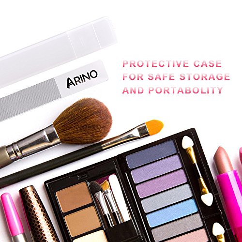 ARINO Polierfeile Nagelfeile Glasnagelfeile Patentgeschützte Feile aus Südkorea für Maniküre und Pediküre Abwassbar Transparent Muttertagsgeschenke - 7