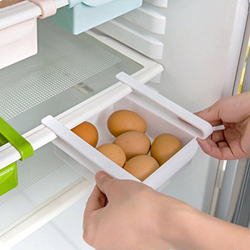 Bluelover Plastic Küche Kühlschrank Kühlschrank Gefrierschrank Storage Rack Shelf Halter Küchenorganisation Grün - 6