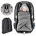 Price comparison product image Zamboo Universal Car Seat Baby Blanket | Soft Thermo Fleece Padded Double-Sided Car Seat Wrap | Smart Winter Footmuff Alternative with Velcro Fastener and Storage Bag - Grey