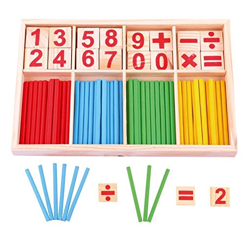 Vktech® 20sets Counting Toy Education Stick Wooden Child Early Learning Number Colorful Puzzle