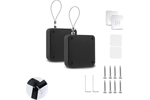 Yeenano Automatyczny samozamykacz drzwi, 2 sztuki, automatyczne samozamykacze z czujnikami, bez otworów, ze ściągaczem, automatyczne zamykanie większości drzwi wewnętrznych do biura domowego